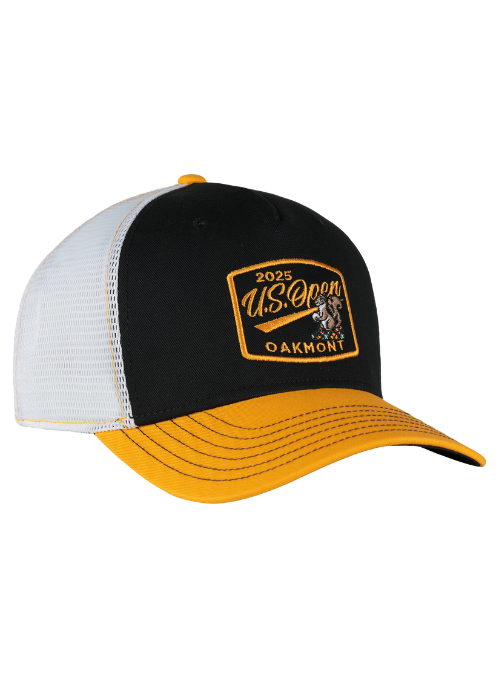 125TH U.S. Open Lightweight Cotton Black & Yellow Meshback Cap