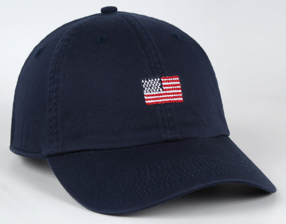 GOLF American Flag Needlepoint Hat