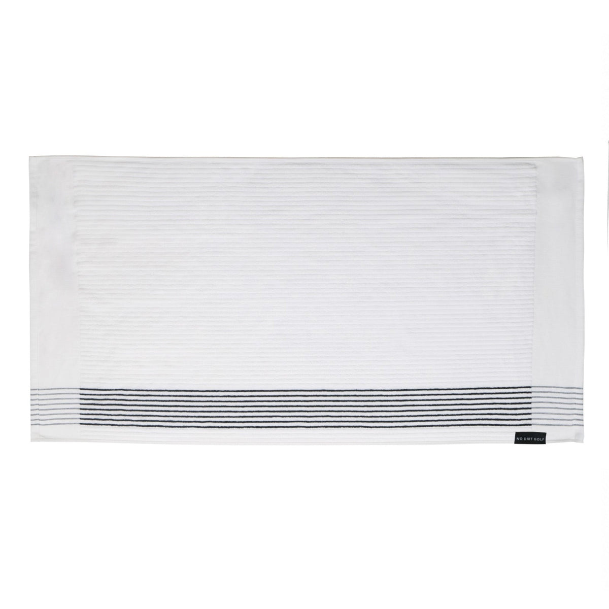 The Ultimate Caddy Towel - White + Black Stripe
