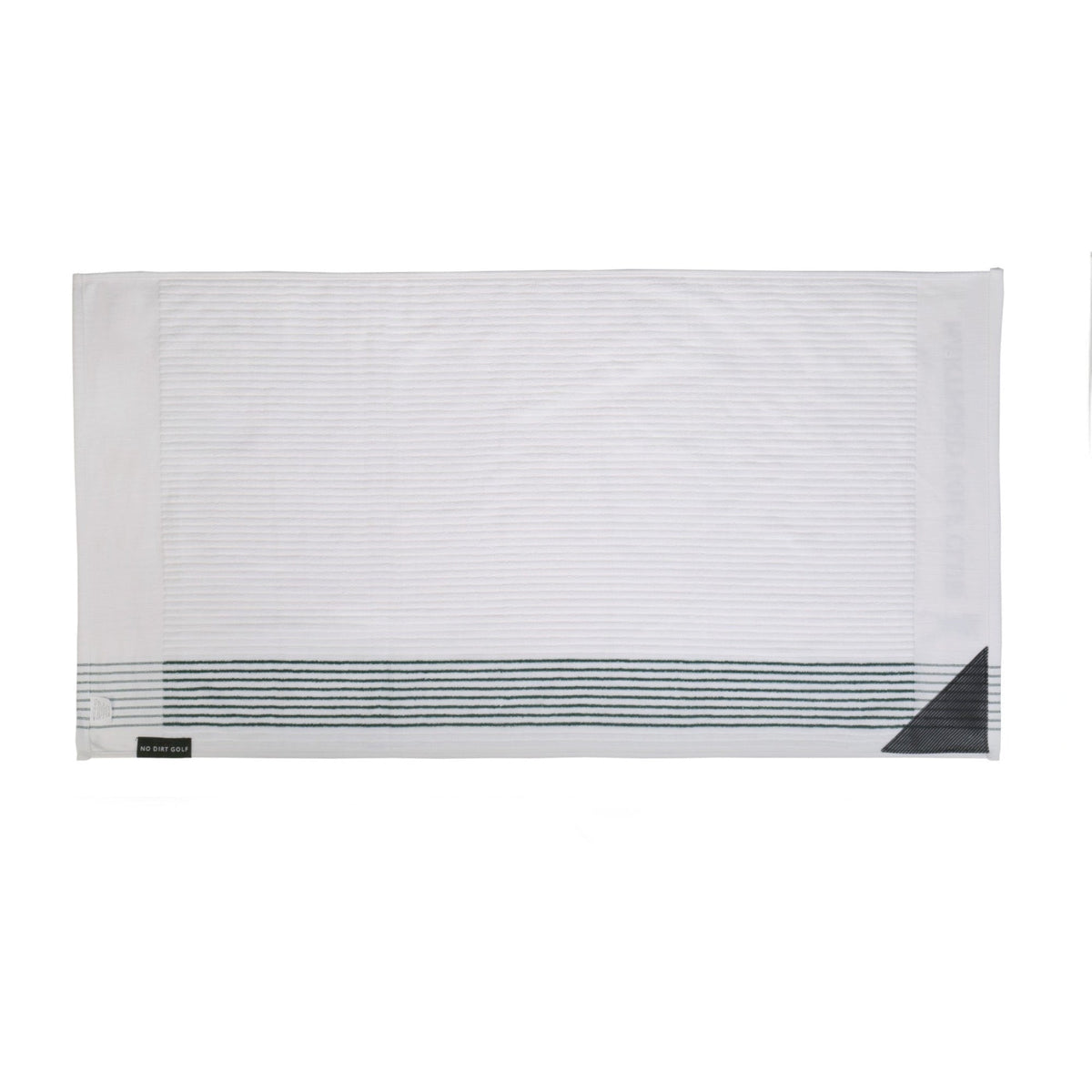 The Ultimate Caddy Towel - White + Green Stripe