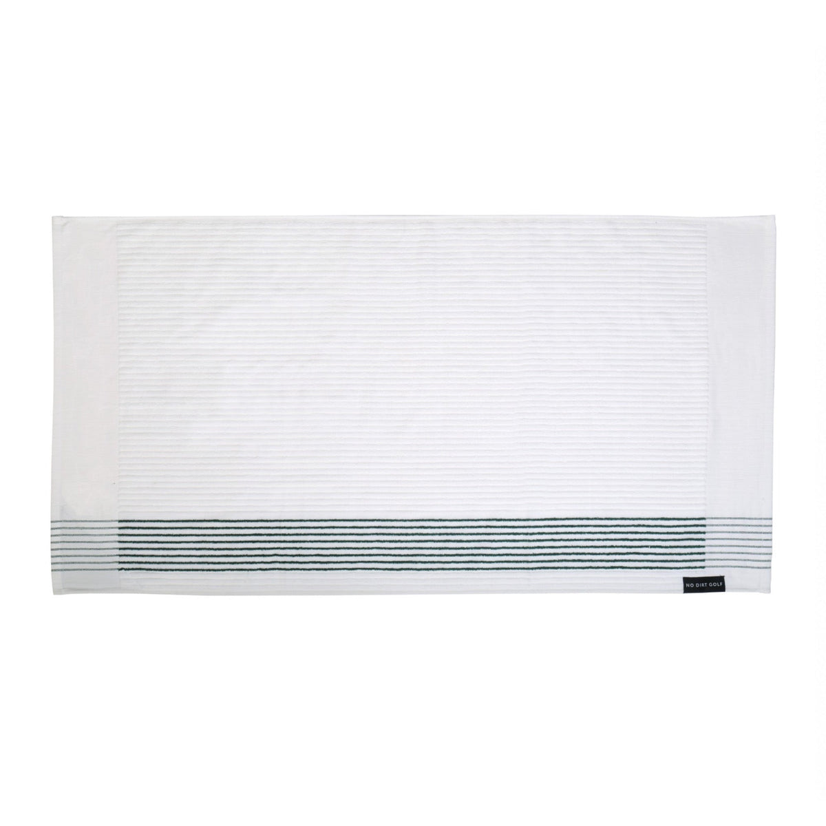 The Ultimate Caddy Towel - White + Green Stripe