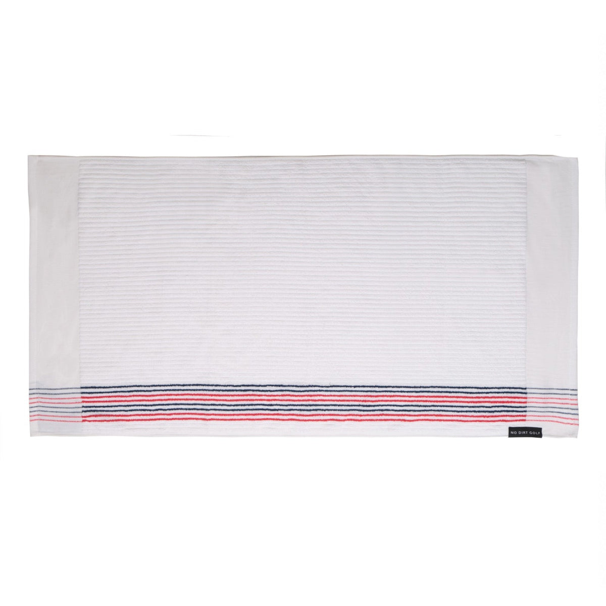 The Ultimate Caddy Towel - White + Red/Blue Stripe