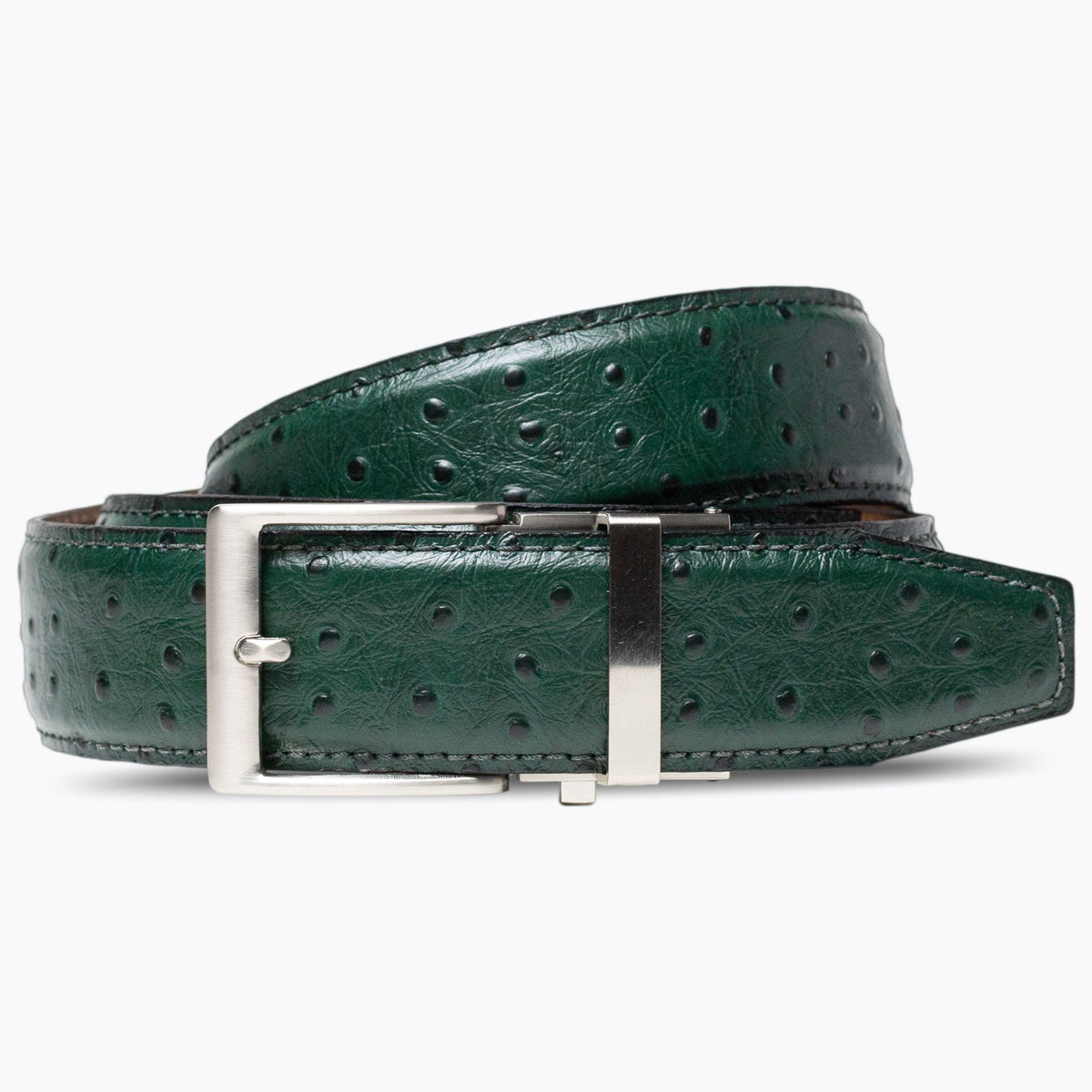 Ostrich Emerald Green Ratchet Belt 1.575" [40mm]