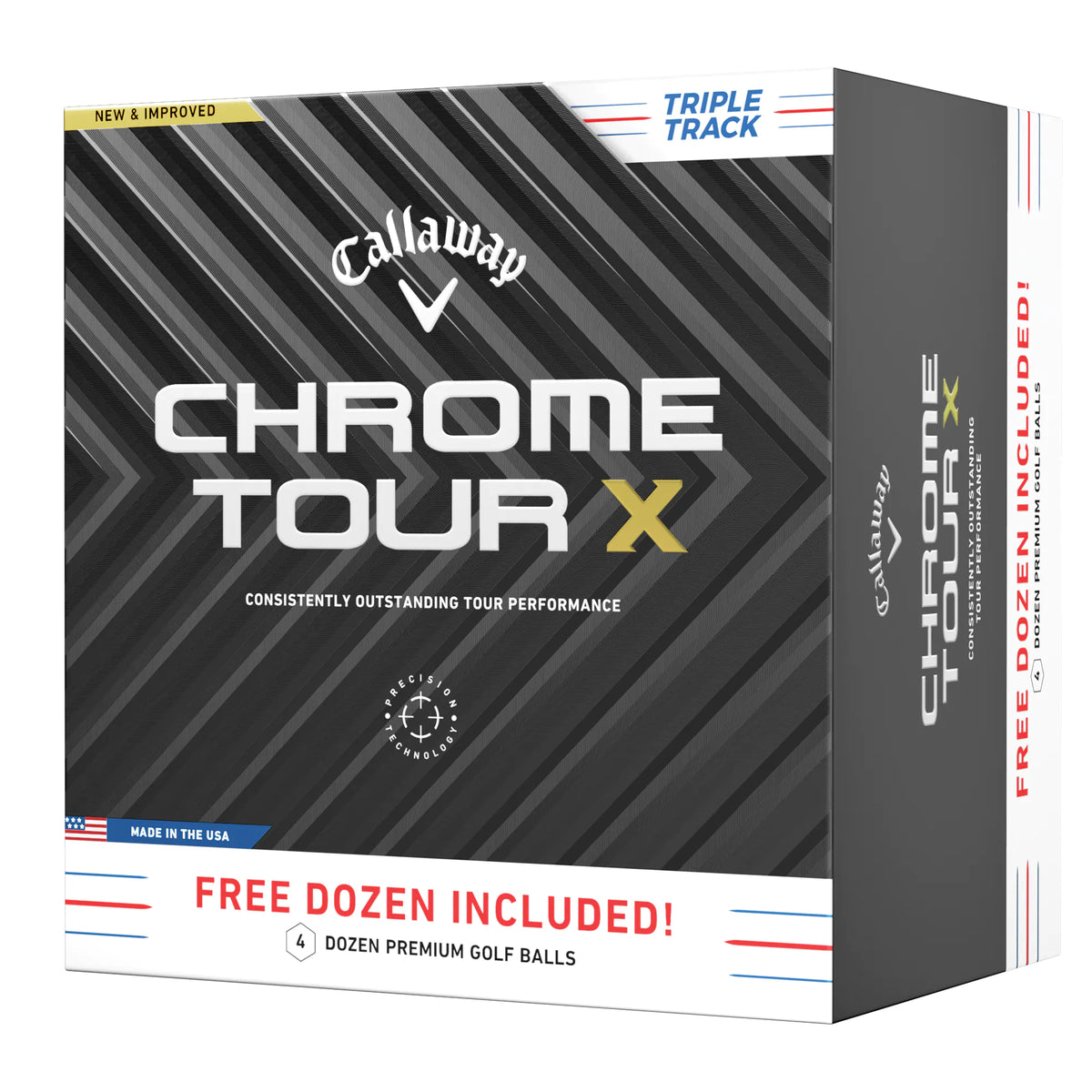 Callaway Chrome Tour X Triple Track 4 for 3 Golf Balls - 4 Dozen