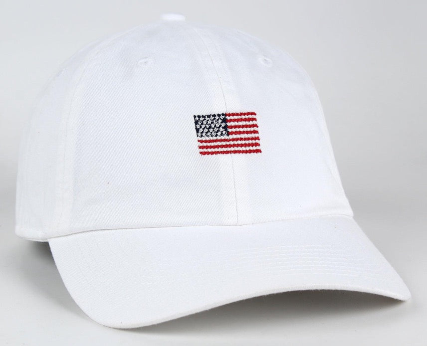 GOLF American Flag Needlepoint Hat
