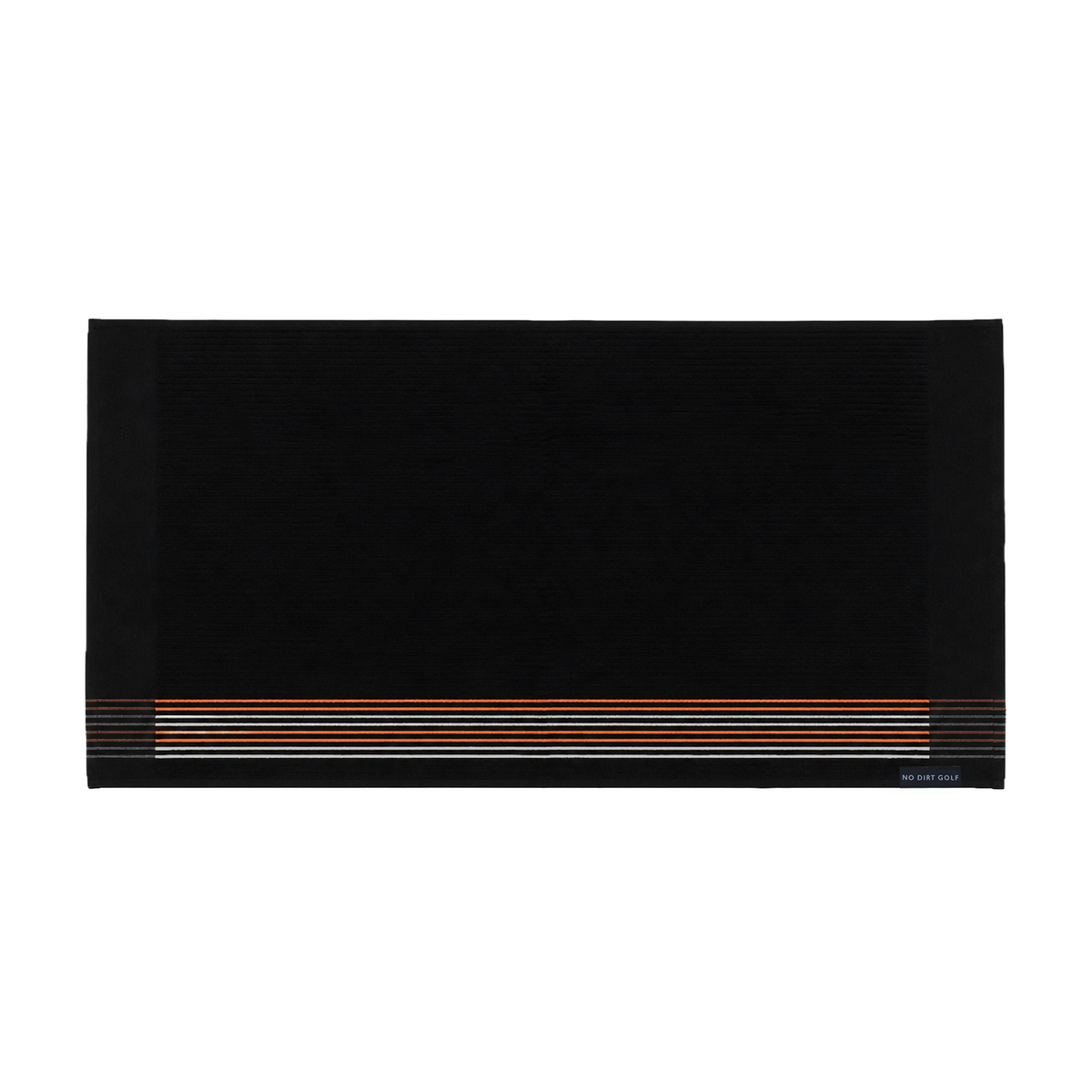 The Ultimate Caddy Towel - Black + Orange White Stripes