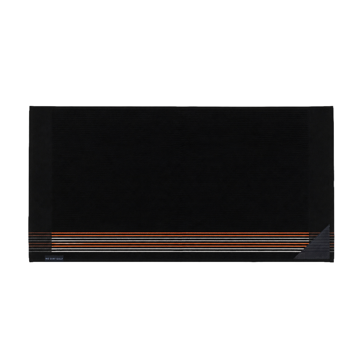The Ultimate Caddy Towel - Black + Orange White Stripes