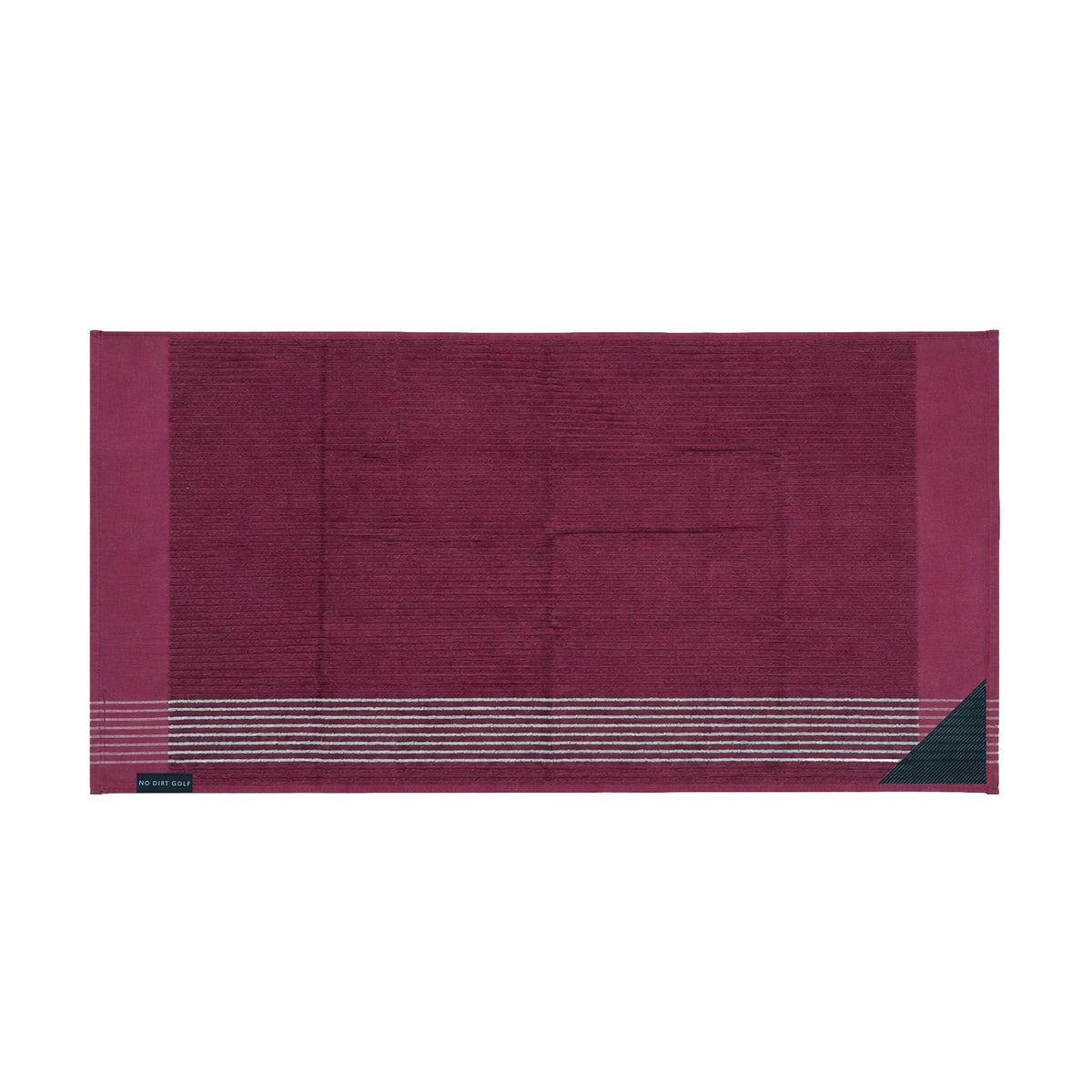 The Ultimate Caddy Towel - Burgundy + Silver Stripes