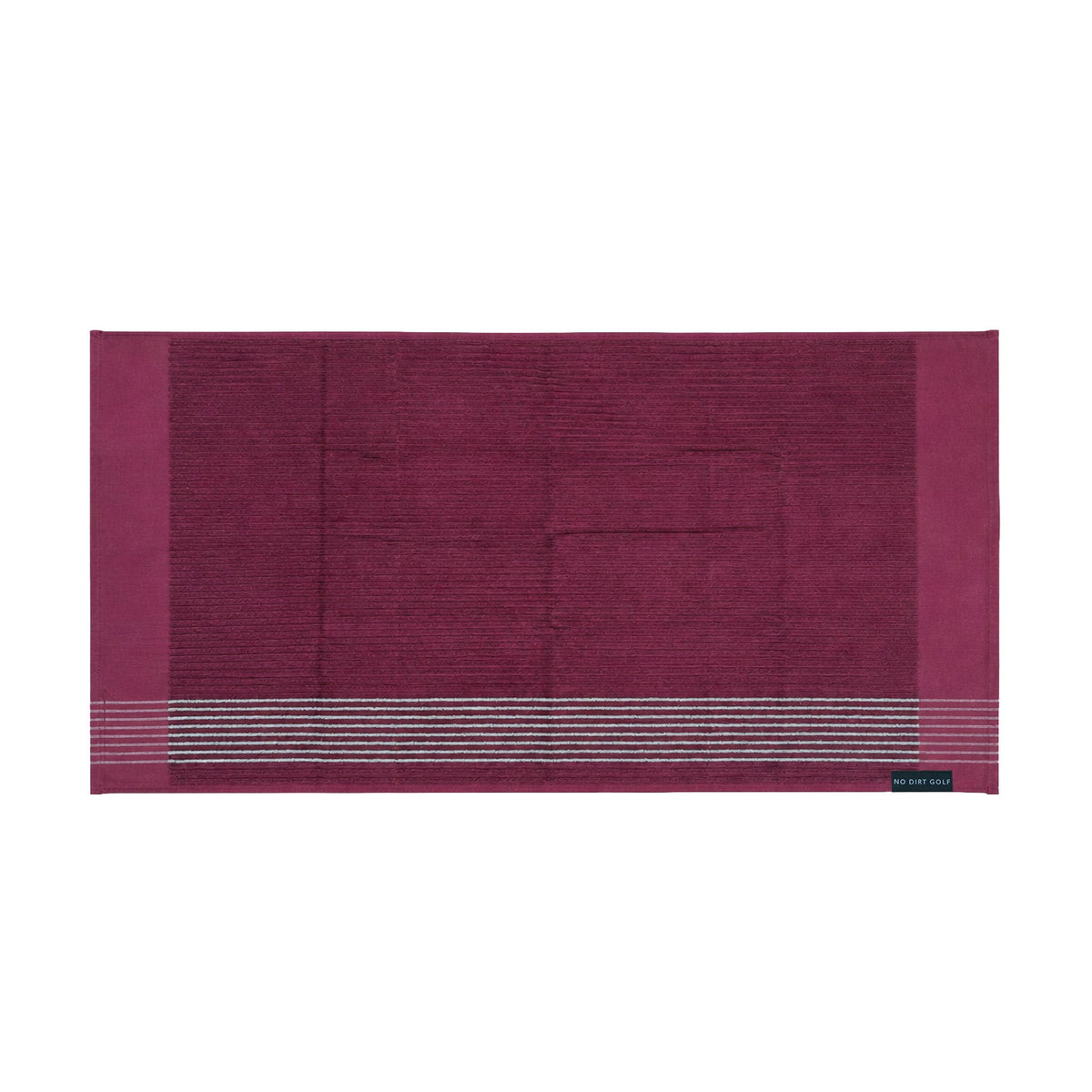 The Ultimate Caddy Towel - Burgundy + Silver Stripes