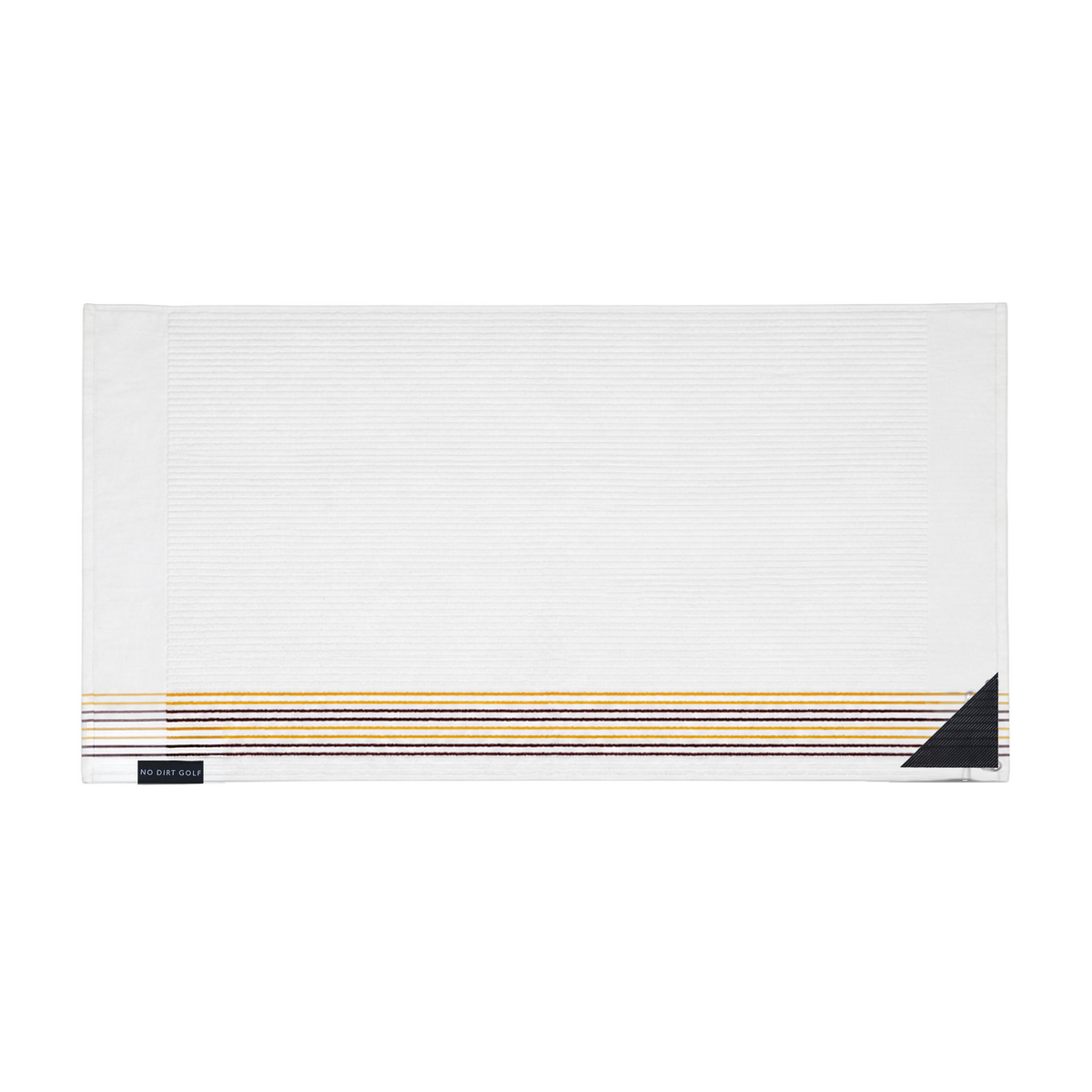The Ultimate Caddy Towel - White + Burgundy and Gold Stripes